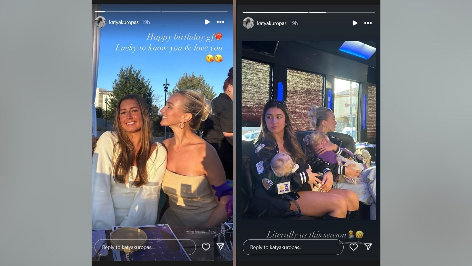 J.J. McCarthy's fiancée Katya drops cheerful birthday message for Vikings LB Blake Cashman's GF Taylor (Image Credit: Katya/IG)